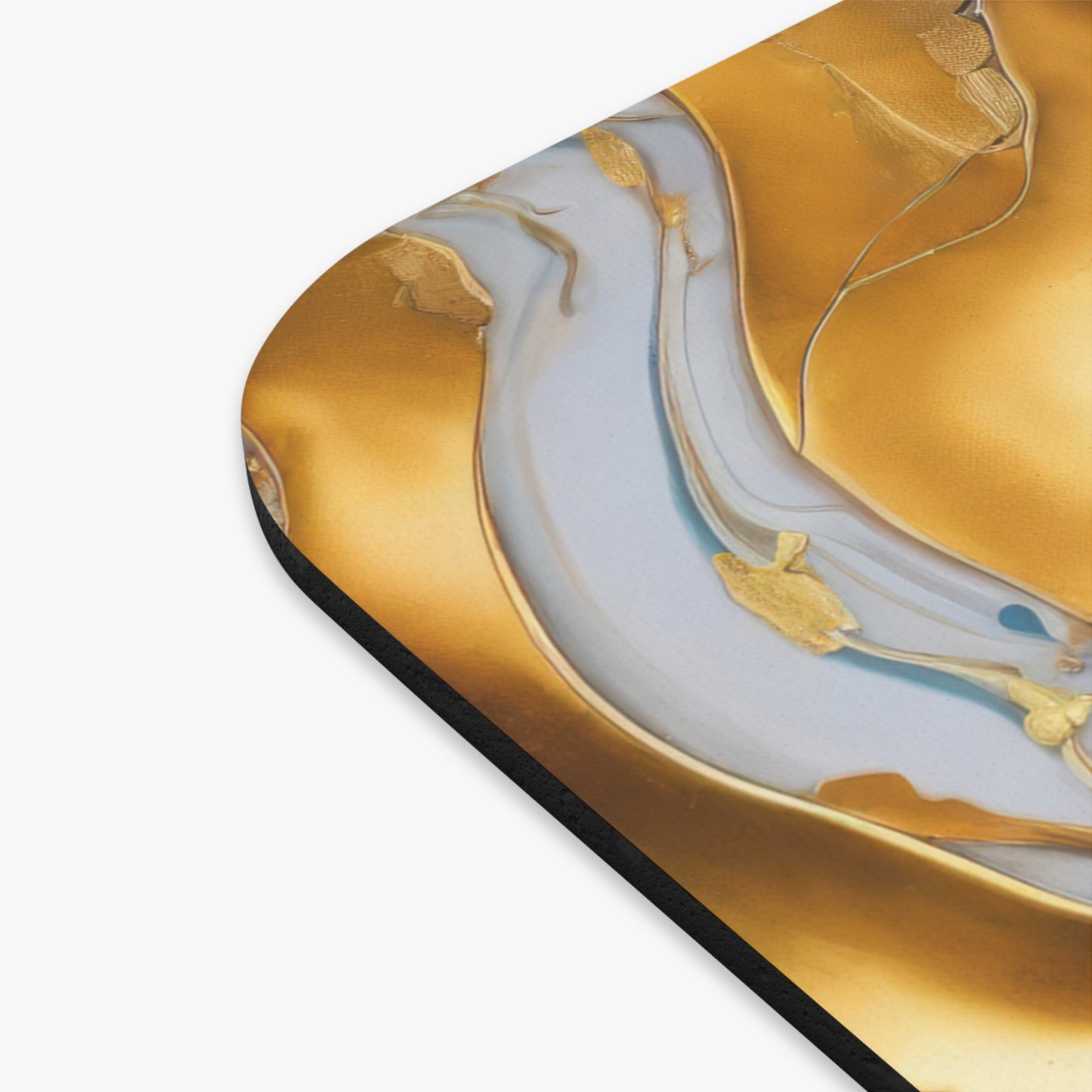 legant Gold and Aqua Marble Mouse Pad, Stylish Desk Accessory, Gift for Home Office, Modern Office Decor, Computer Accessories