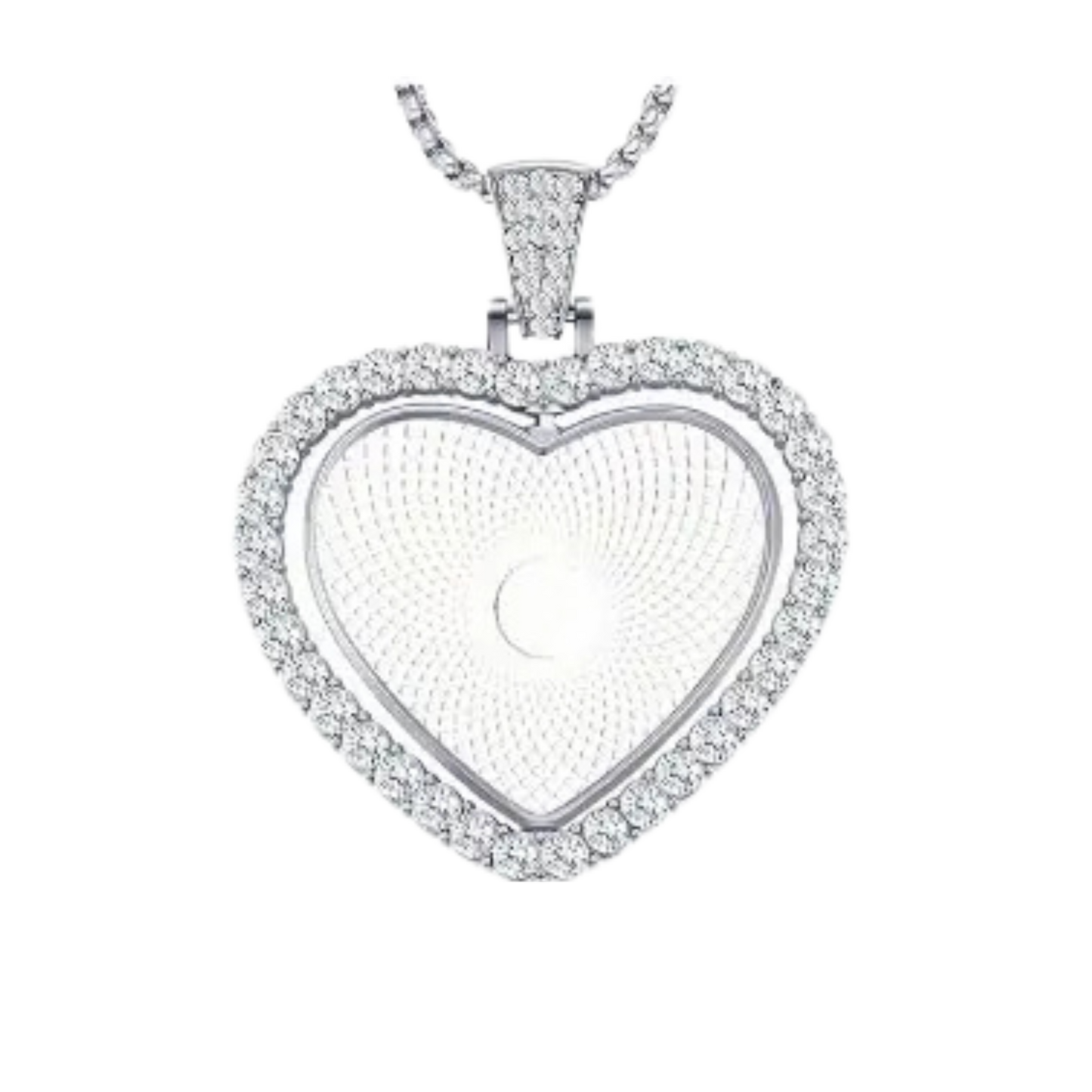 Customized Double-Side Picture Necklace | Photo Pendant Necklace | Cubic Zircon Jewelry