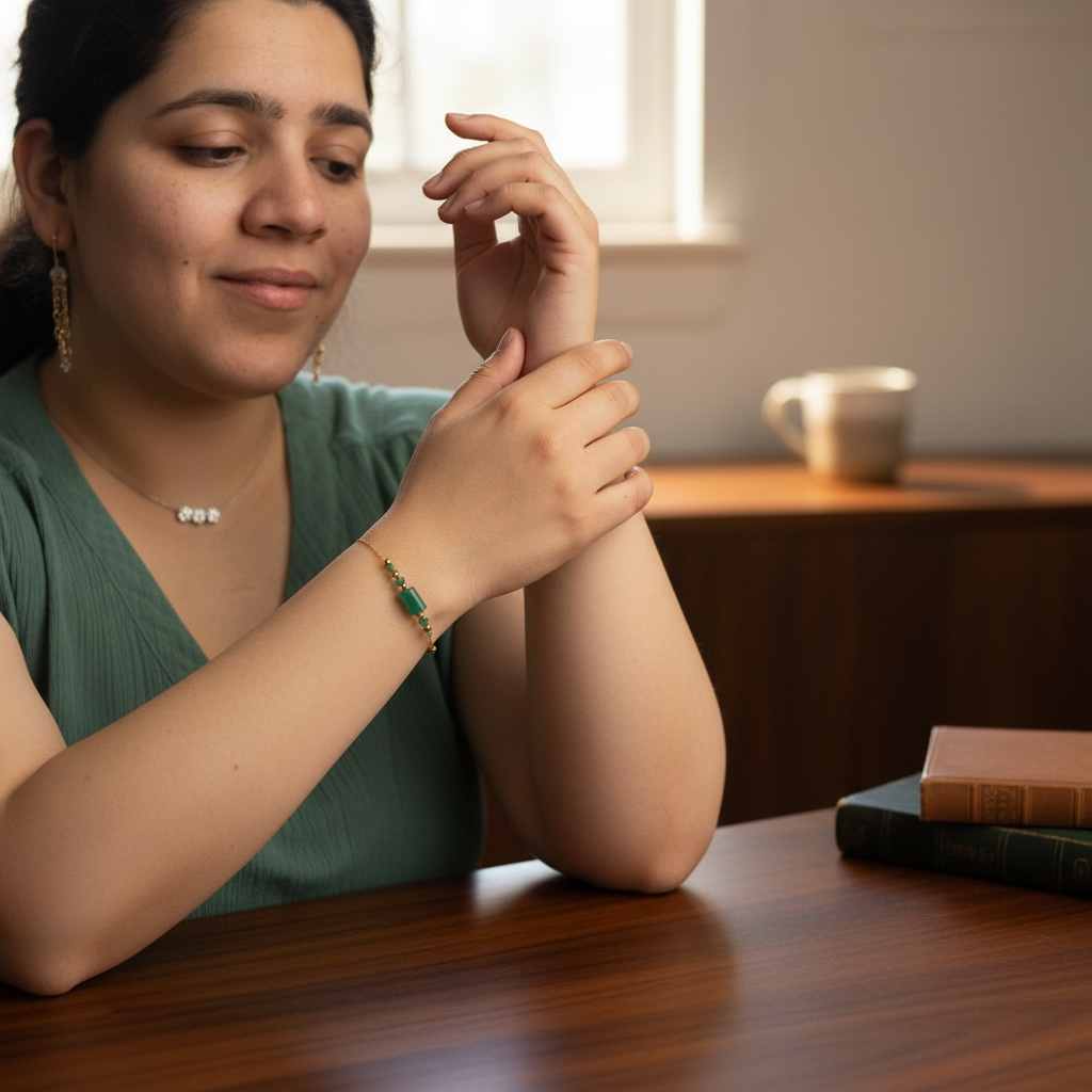 ✨ Customizable 18K Gold Plated Beads & Natural Crystal Bracelet | Handmade Gift for Her ✨