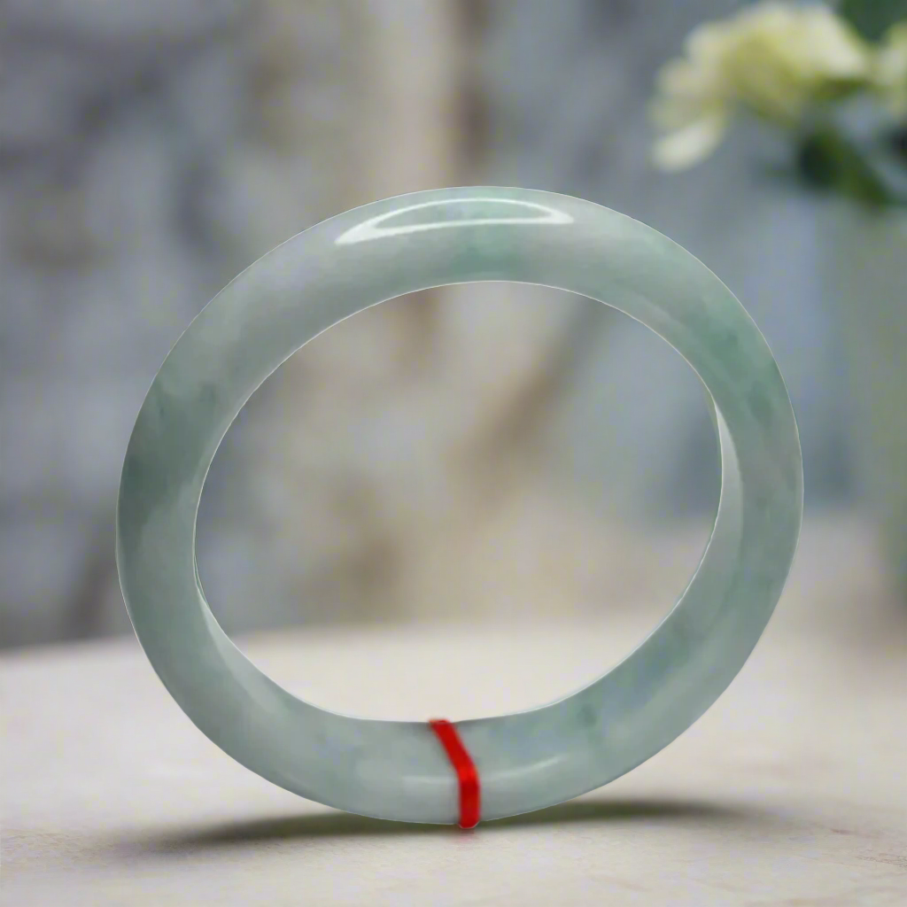 Authentic Grade A Myanmar Jadeite Bangle - A Symbol of Good Fortune and Elegance