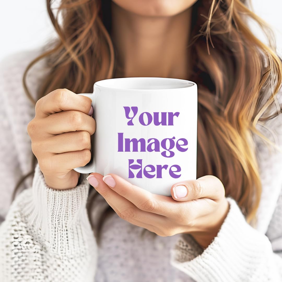 Personalized Photo Mug, Custom Coffee Mug with Your Photo and Text