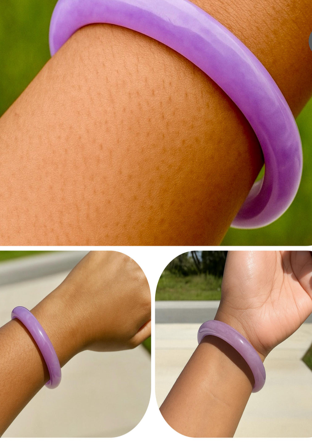Genuine lavender jadeite bangle | Natural Myanmar jade | Elegant, spiritual, and meaningful jewelry gift.