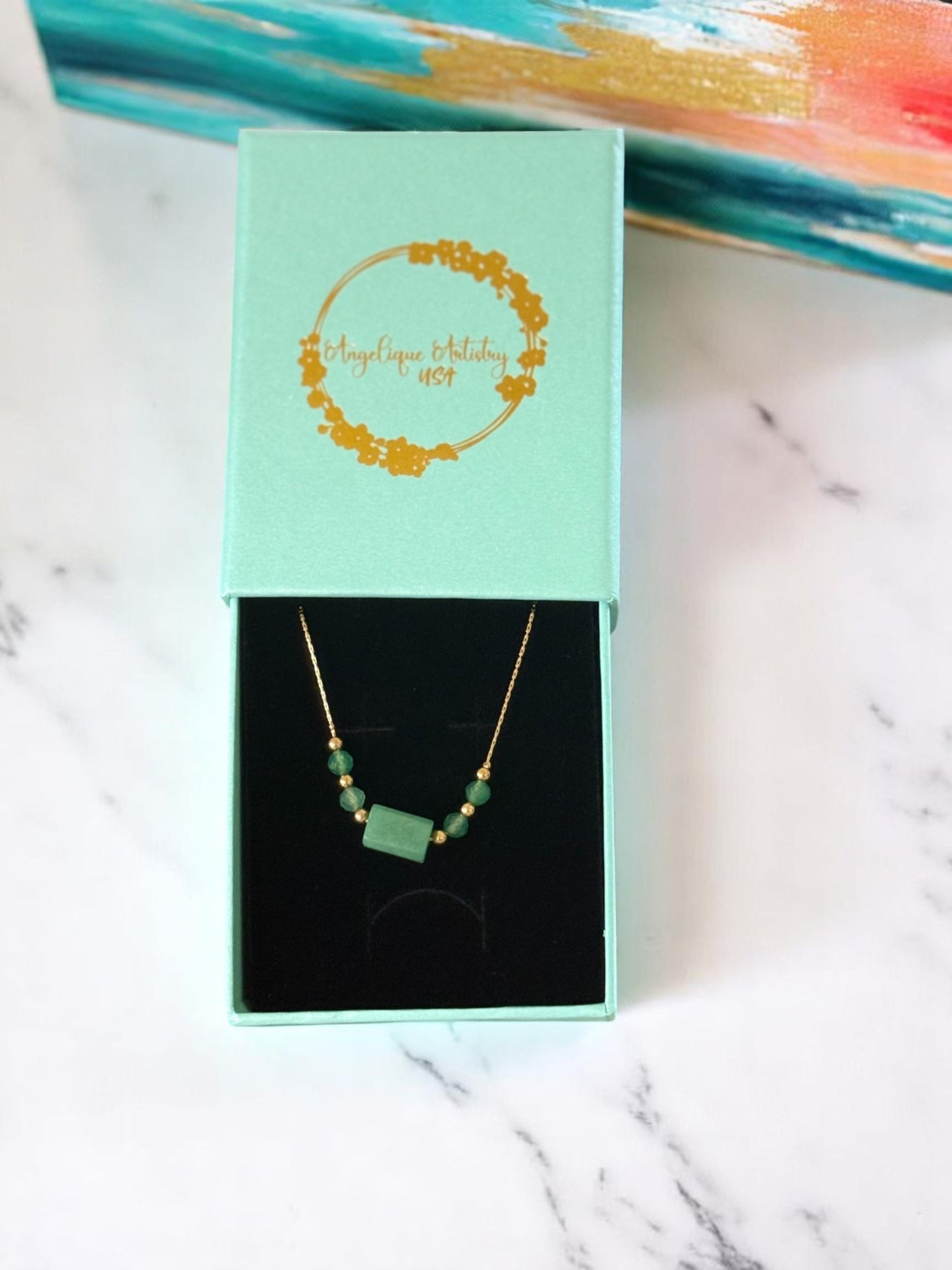 ✨ Customizable 18K Gold Plated Beads & Natural Crystal Bracelet | Handmade Gift for Her ✨