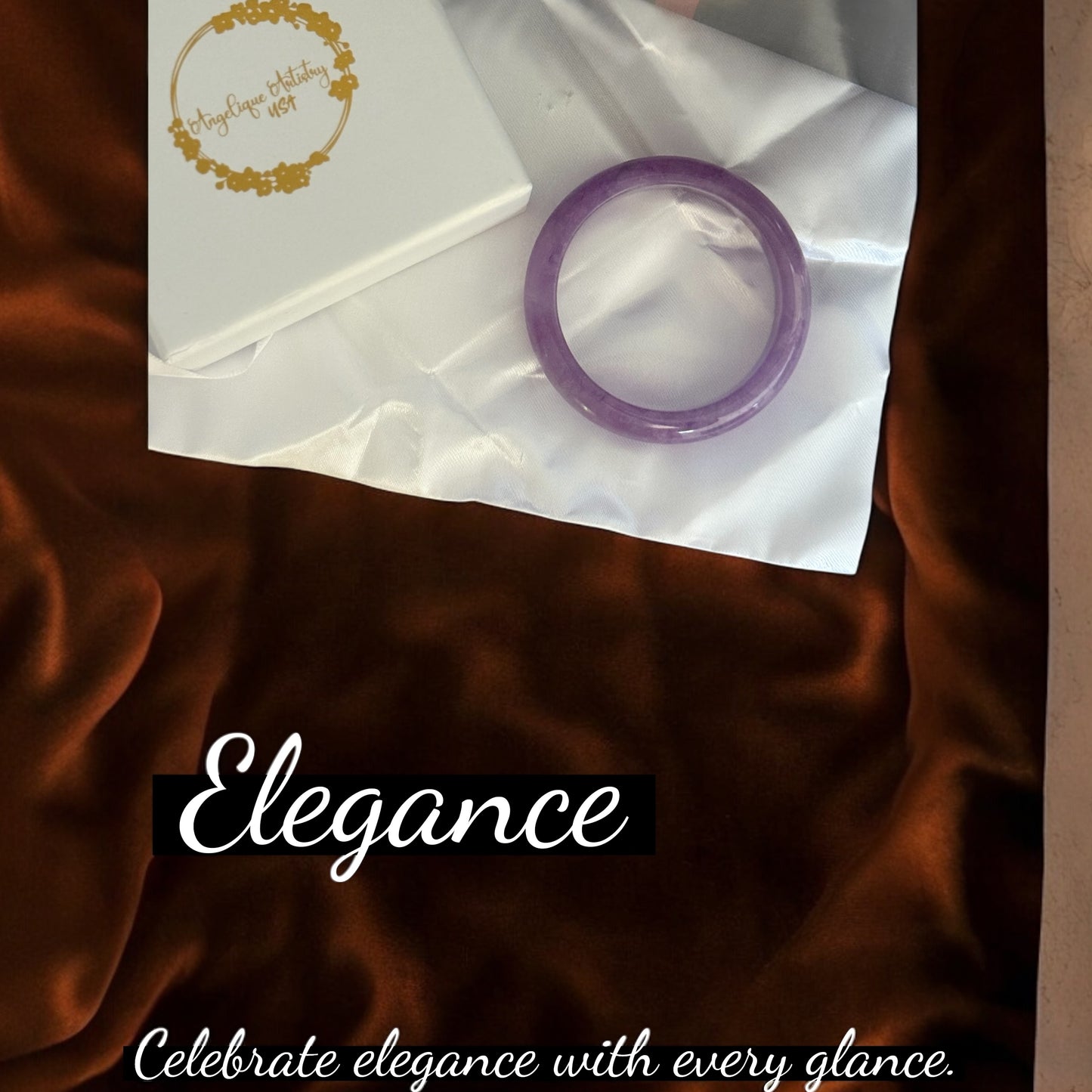 Genuine lavender jadeite bangle | Natural Myanmar jade | Elegant, spiritual, and meaningful jewelry gift.