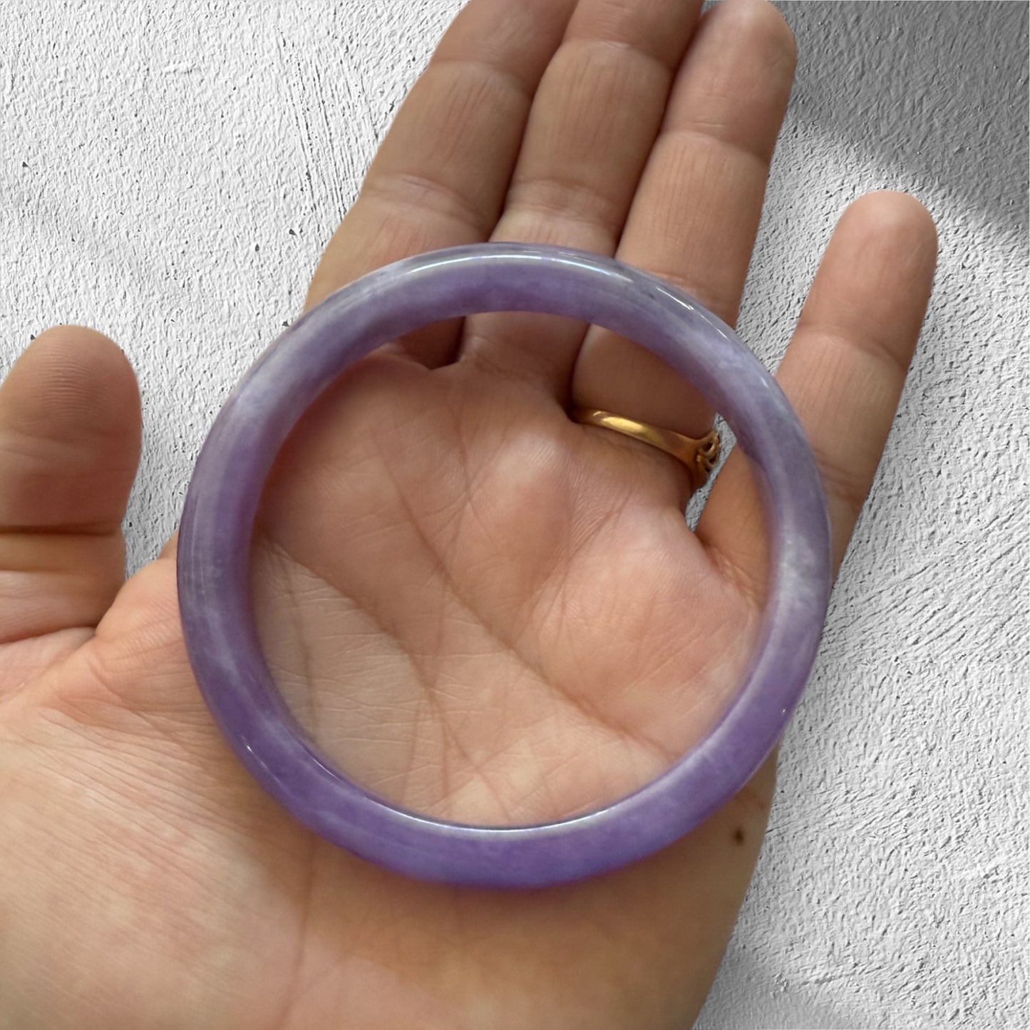 Genuine lavender jadeite bangle | Natural Myanmar jade | Elegant, spiritual, and meaningful jewelry gift.