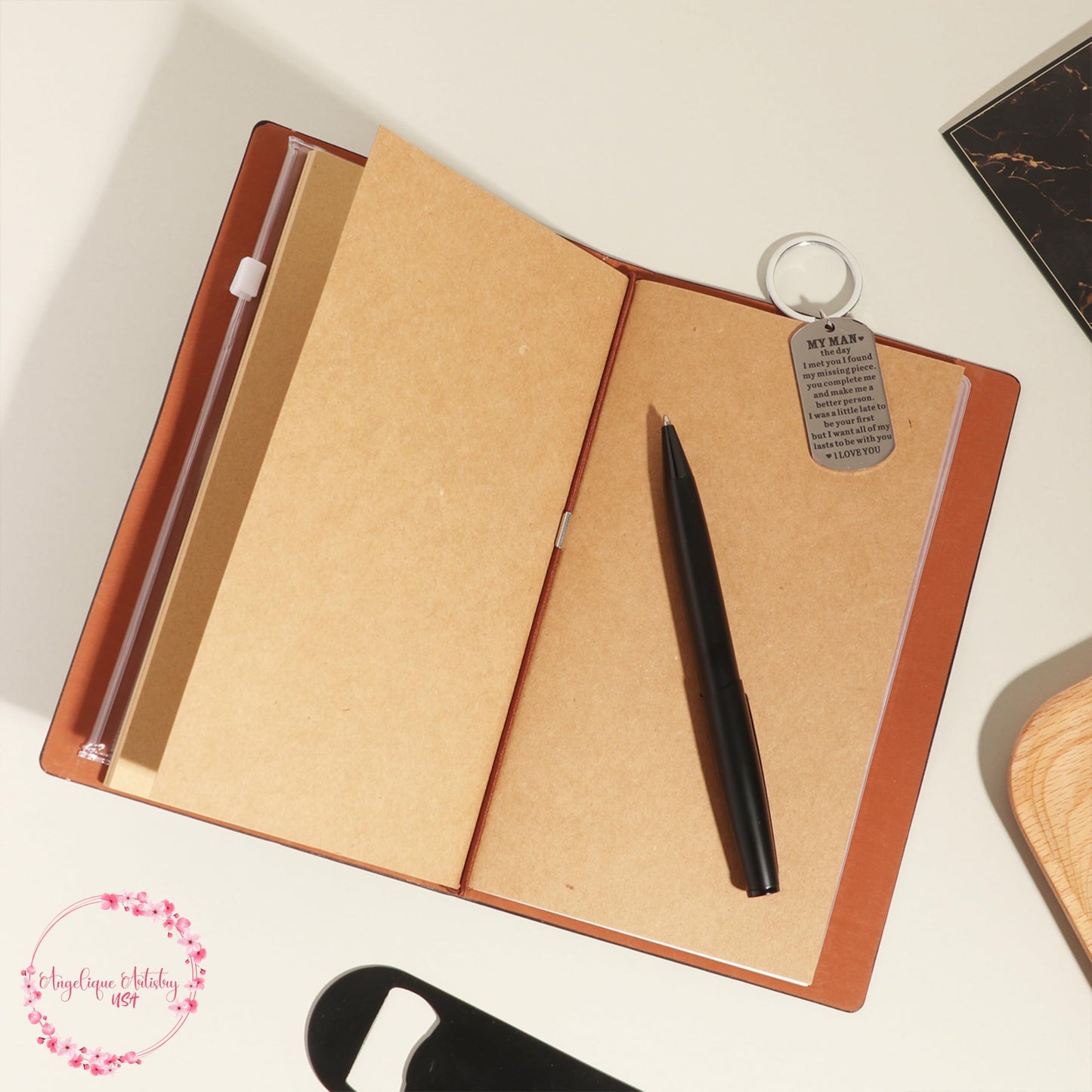 Luxury Men's Gift Box Set with Journal, Travel Tumbler, Scented Candle, Soap, Sleep Mask, Black