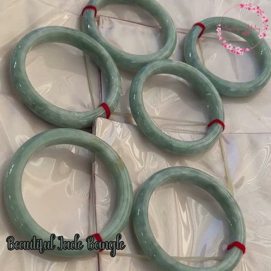 Authentic Grade A Myanmar Jadeite Bangle - A Symbol of Good Fortune and Elegance